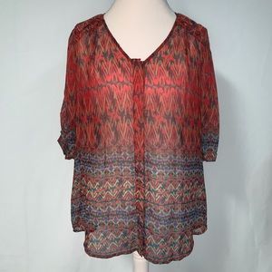 Stitch Fix Skies Are Blue Sheer Top